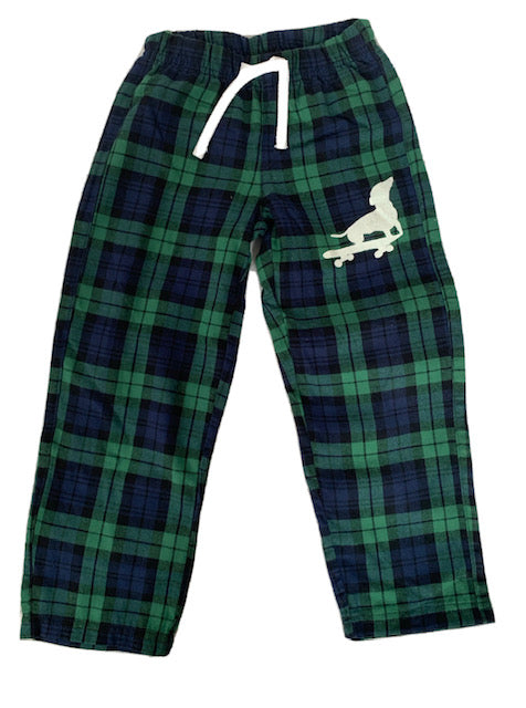 Pyjama Bottoms - Green/Blue Check (fine)