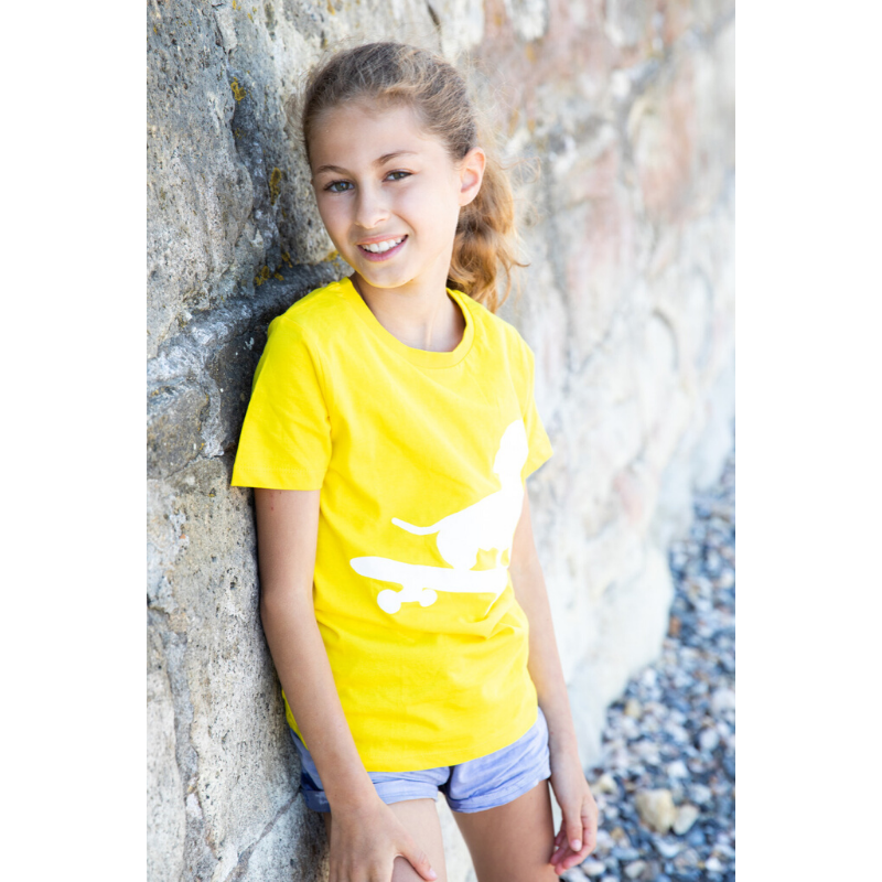 yellow dog t-shirt for kids 